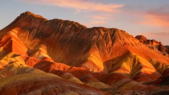  丹霞地貌日出景观387#横屏 	 