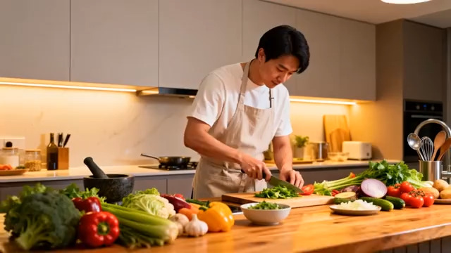  厨房备菜场景299#横屏 	 