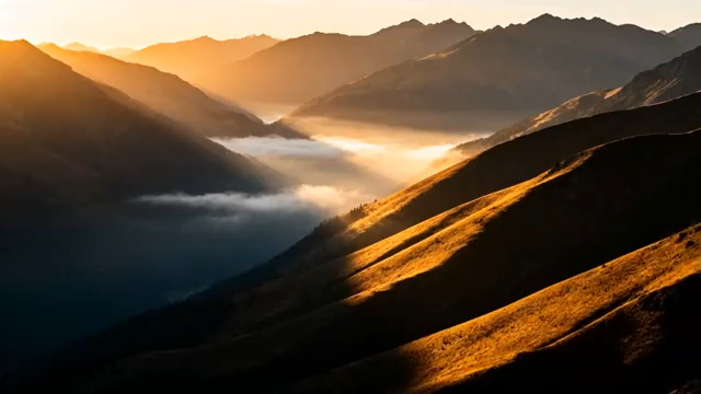  晨曦瀑布光影流动208#横屏 	 -