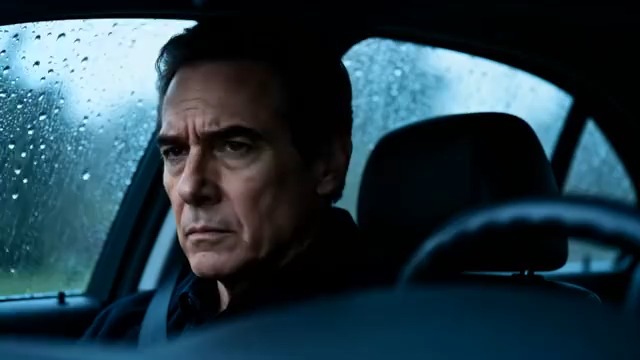  车内沉思的男人160#横屏 	 