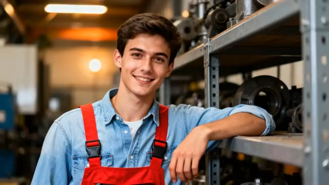  车间里的微笑技工157#横屏 	 