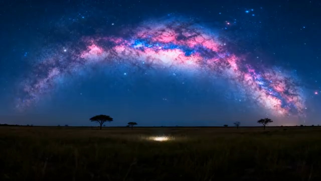  草原星空银河延时137#横屏 	 