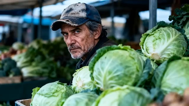  菜市场卖菜的大叔108#横屏 	 