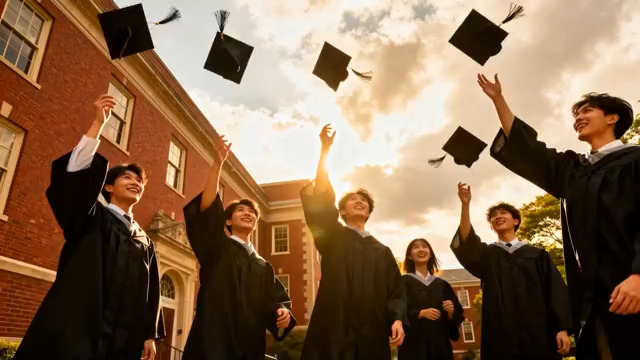  毕业季学子抛帽瞬间61#横屏 	 - 