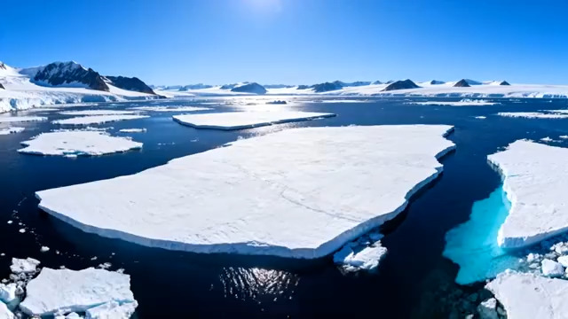  北极冰川航拍美景49#横屏 	 
