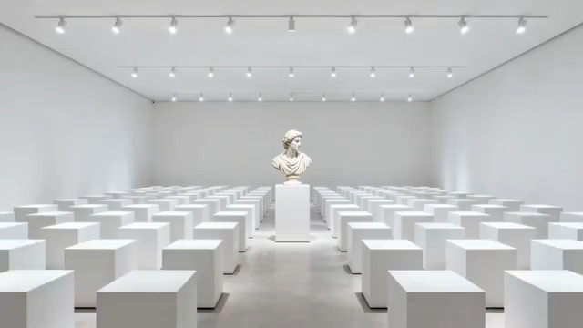  白色艺术展厅空间35#横屏 	 