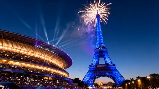  埃菲尔铁塔烟花秀13#横屏 	 