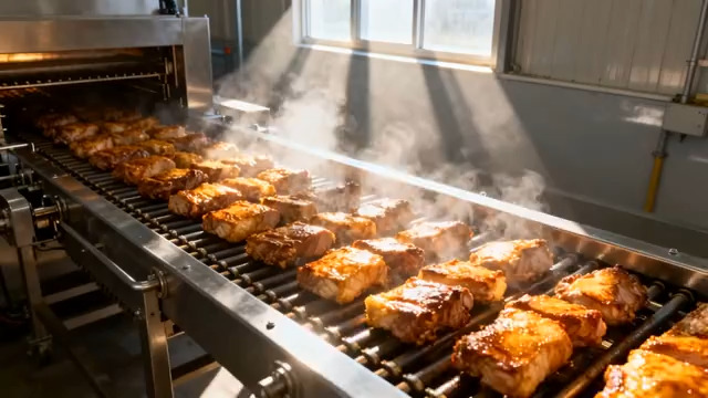  自动化生产线烤五花肉2557#横屏 	 