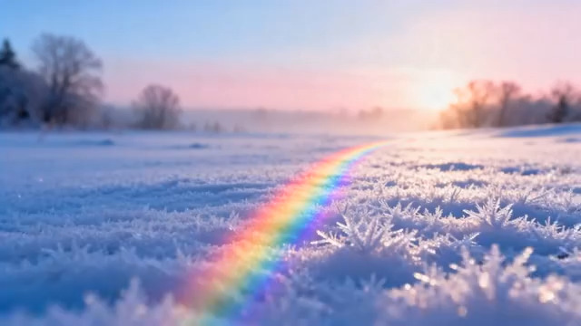  雪地阳光自然风光58#横屏 	 - 