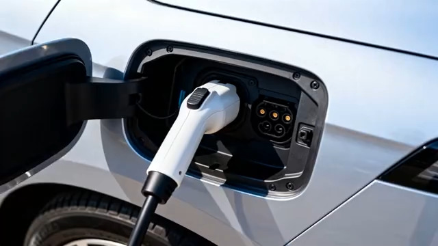  新能源汽车充电特写2232#横屏 	 