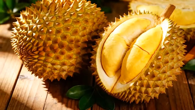  新鲜榴莲特写素材2785#横屏 	 