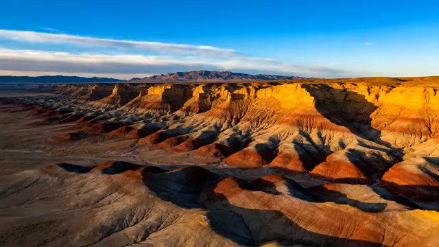  新疆戈壁丹霞地貌全景2513#横屏 	 