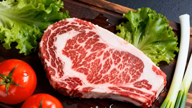  新鲜牛排搭配蔬菜食材2298#横屏 	 - 