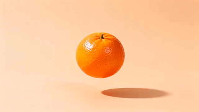  悬浮的橙子特写2935#横屏 	 