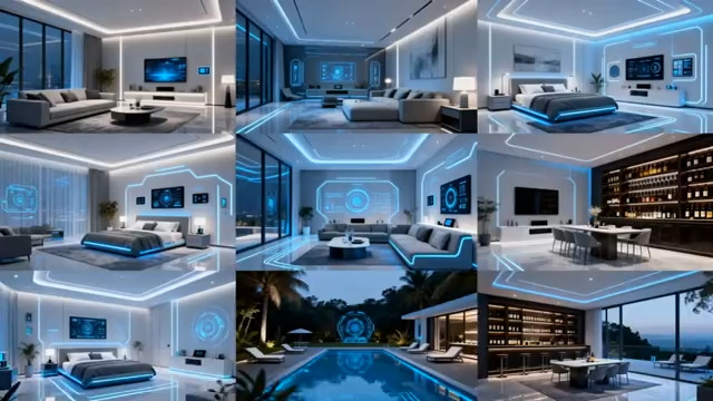  现代智能家居室内场景素材27#横屏 	 - 