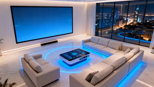  现代智能家居客厅场景451#横屏 	 