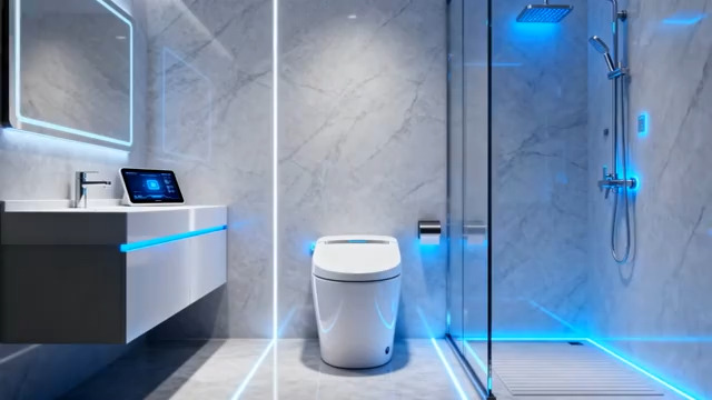  现代智能卫浴空间场景1501#横屏 	 