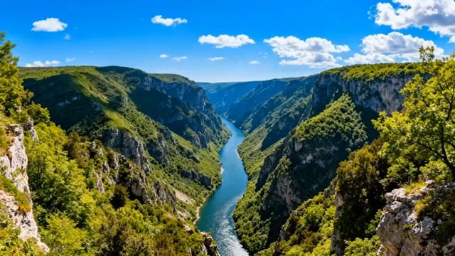  峡谷河流自然风光全景631#横屏 	 