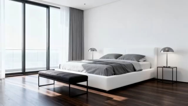  现代简约风格卧室素材2496#横屏 	 