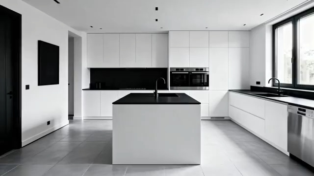  现代简约风格厨房室内场景233#横屏 	 