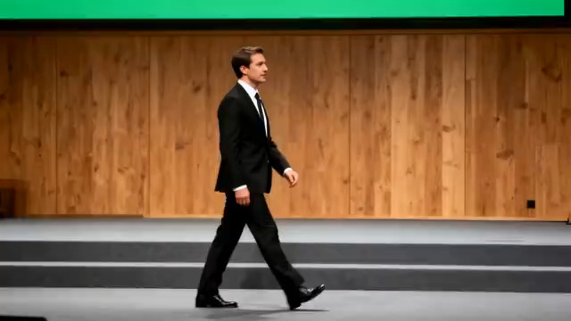  西装男士舞台行走画面440#横屏 	 -