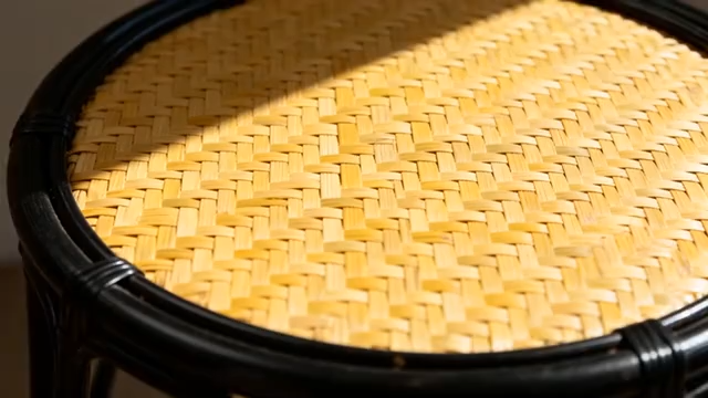 竹编椅面特写素材3632#横屏 