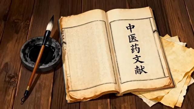 中医药文献古籍毛笔特写1306#横屏 