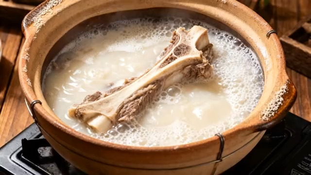  瓦罐炖煮大骨汤素材2372#横屏 	 