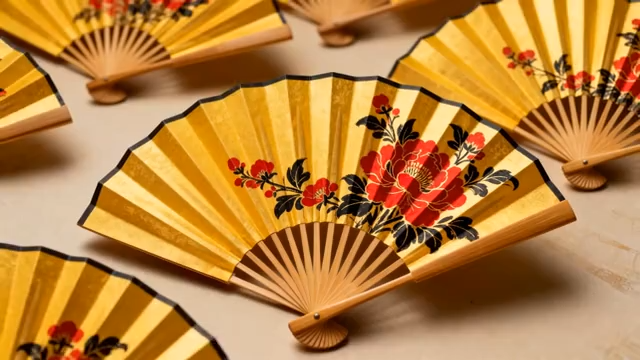 中式花纹折扇素材4370#横屏 