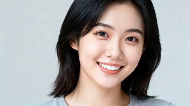  微笑女性特写1966#横屏 	 