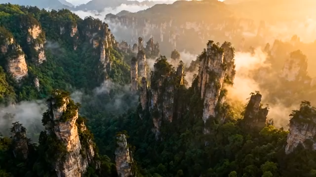 张家界武陵源群山自然风光4035#横屏 