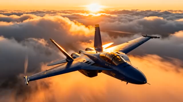 战斗机云端飞行全景5172#横屏 