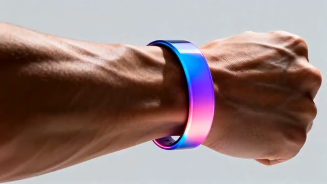  手腕佩戴炫彩手环特写1102#横屏 	 - 