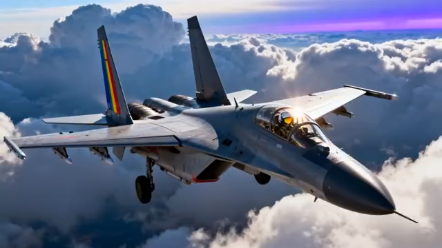 战斗机高空飞行画面(2)804#横屏 