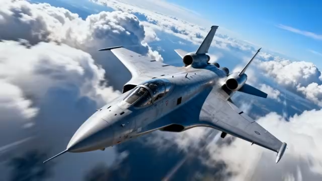 战斗机空中飞行画面892#横屏 