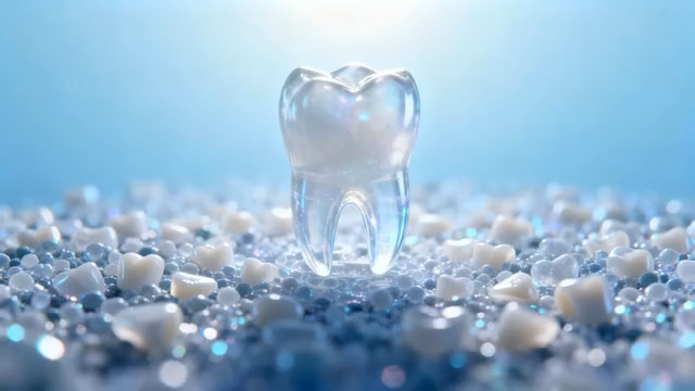  透明牙齿渲染素材612#横屏 	 