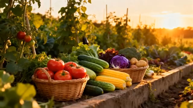  田园蔬菜丰收景象1041#横屏 	 