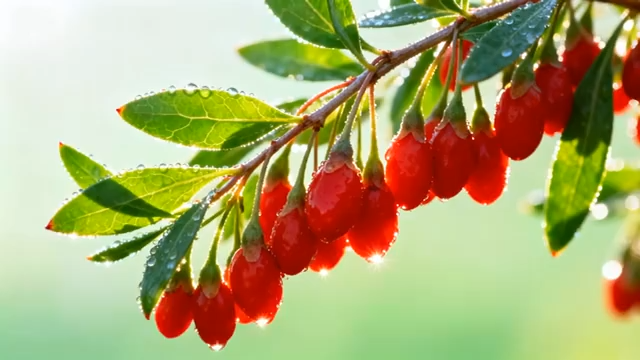 头枸杞果实特写1696#横屏 