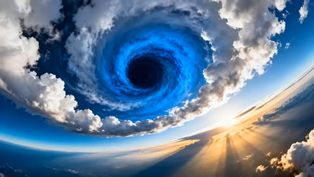  天空漩涡云层景观687#横屏 	 