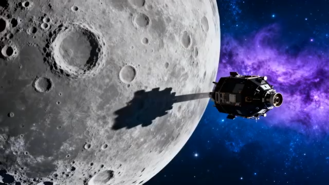 月球旁航天器太空场景3144#横屏 