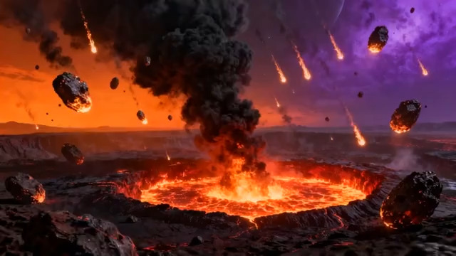  太空火山喷发特效素材2030#横屏 	 -