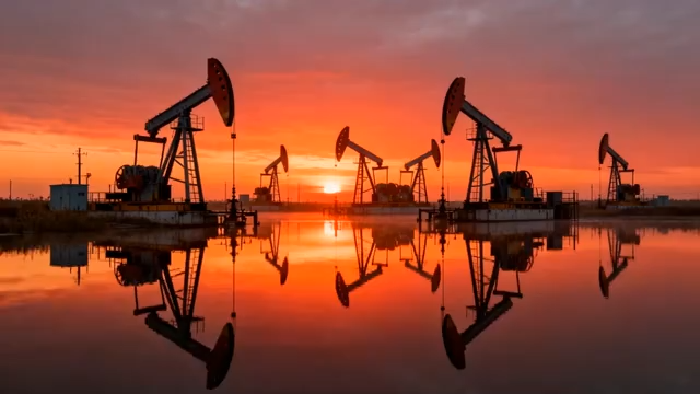 田磕头机日落倒影景观4540#横屏 