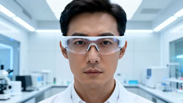  实验室中科研人员特写(1)1983#横屏 	 