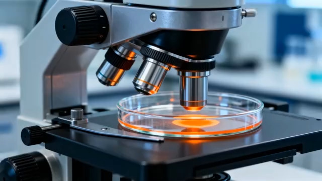  实验室显微镜下实验场景2282#横屏 	 