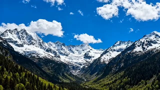 雪山山脉自然风光全景(1)3306#横屏 