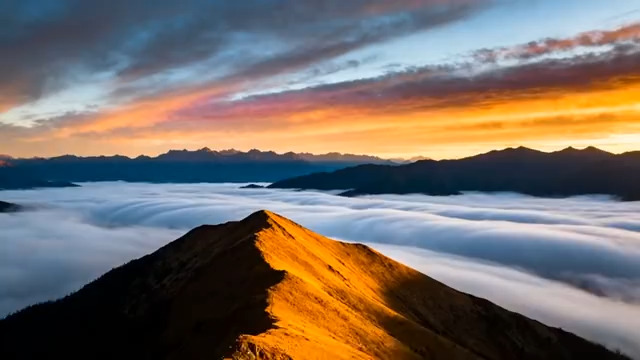  山顶云海日出景观2921#横屏 	 