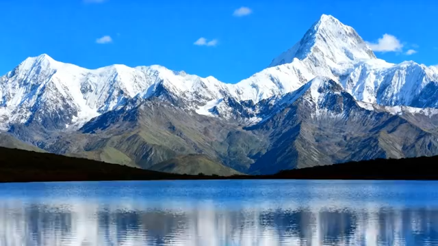 雪山湖泊自然风光(1)305#横屏 