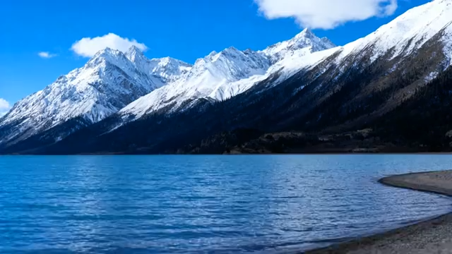 雪山湖泊自然风光素材(1)5476#横屏 