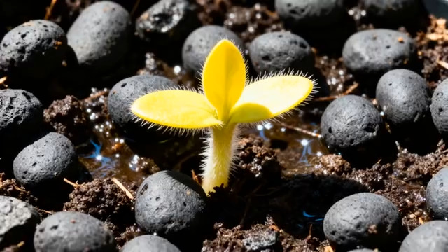  幼苗破土生长微距画面1310#横屏 	 -