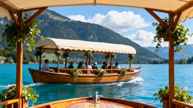  游客观光船游览湖光山色306#横屏 	 - 